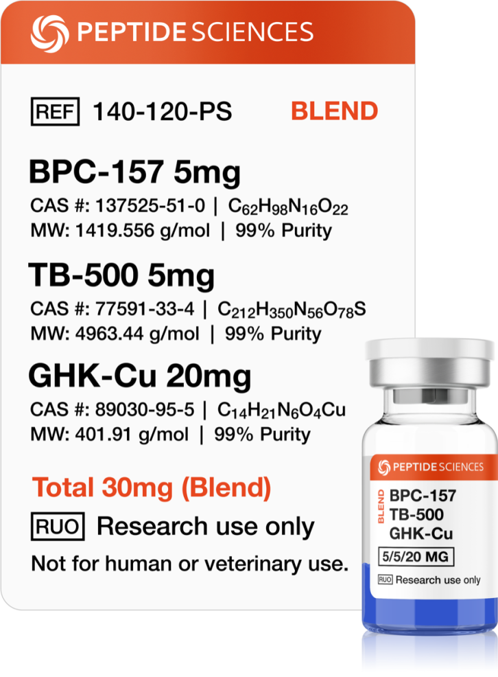 BPC-157, TB-500, GHK-Cu (Glow Blend) 30 mg