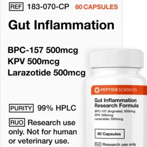 Gut Inflammation (60 Capsules) (Stable BPC-157 Arginate, KPV, Larazotide)
