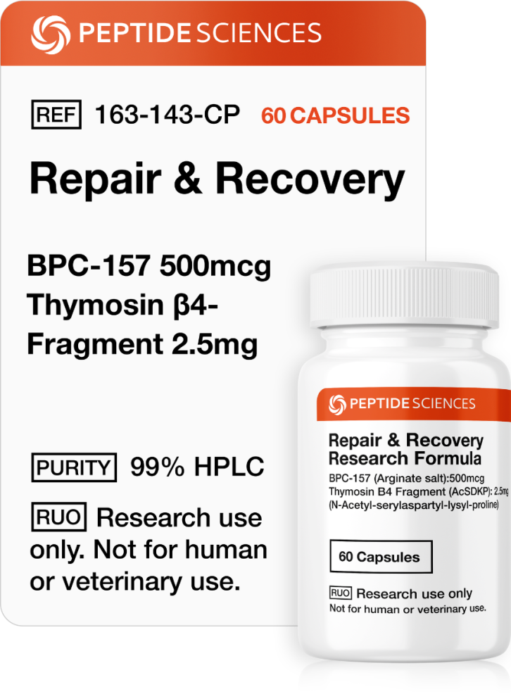 Repair and Recovery (60 Capsules) (Stable BPC-157 Arginate, Thymosin Beta-4 Fragment)