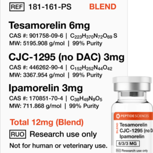 Tesamorelin, CJC-1295 (no DAC), Ipamorelin 12mg (Blend)